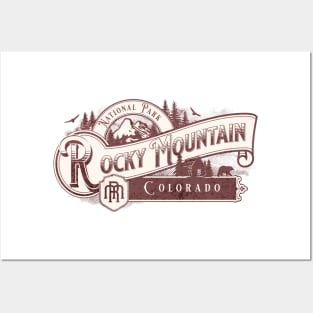 Rocky Mountain National Park Colorado Vintage Label Posters and Art